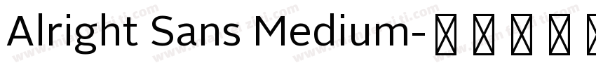 Alright Sans Medium字体转换